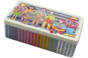 Emma Ball Scatola di latta rettangolare per cracker/biscotti/Bits n Bobs – Yarn Knitting Club Design – 23,5 cm