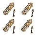 Produktbild Cikuso 4 Stueck Vintage Tuerschloss mit Schluessel Fuer 1/12 Puppenhaus Miniatur Golden