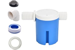 KAFENDA Valvola a galleggiante incorporata/integrata con ingresso laterale da 1/2" ， utilizzata in piscine, vasche per bestiame, acquacoltura, acquari (JYN-15)