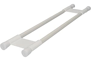 ‎CARTREND Cartrend Caravan 10242 Doppelhaltestangen zur Sicherung von Regalen, Schränken, im Wohnwagen, Wohnmobile, Camping, Haus, Boot, Maße 41 cm - 71 cm, Hellgrau