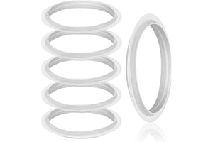 OUTUS 6 Pieces Sink Waste Basin Click Plug Clear Rubber Basin Waste Seal Spare Seal Lip Basin Plug O-Ring Sealing Gasket Rubber Seal for Metal Plug Waste