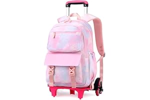 SYDARSYN Mochilas Escolares con Ruedas Mochilas Estudiante Trolley Mochila Bolsas Escolares para Niña Equipaje Maleta Chica Estudiantes de Primaria