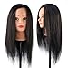 Hairdressing 100% Black Professional Real Hair 22 Inch,CoastaCloud Training Mannequin Head Hairdresser Human Hair with Clamp