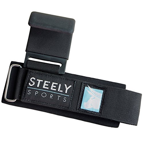 Steely-Sports Zughilfen – Power Lifting Hooks V2 / Klimmzughaken – Farbe: schwarz // Bodybuilding, Krafttraining, Fitness & Gewichtheben - 4