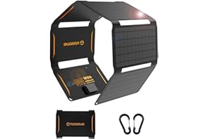 Solar Ladegerät 40W, FlexSolar ETFE Monokristallines Solarpanel Faltbar 3-Port USB PD18W QC3.0 Type-C Tragbares Solarladegerät IP67 Ladegerät für Outdoor Camping Smartphone Tablet Powerbank Kamera