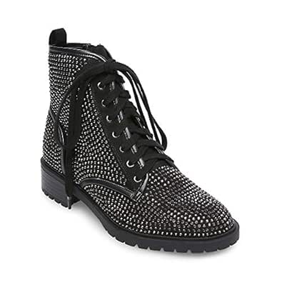 kirra rhinestone combat boots