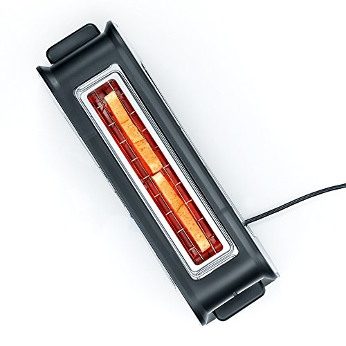 Severin AT 2260 Automatik-Langschlitztoaster „Supreme“, edelstahl gebürstet / schwarz - 4