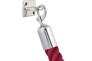 Flexibarrier Support mural pour cordon d'arrêt, cordes d'escalier, cordes de main courante (chromé)