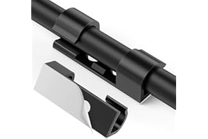 AGPTEK 70PCS Clips Cables Adhésifs Rangement de Cables Fixation Auto Collant, Gestion de Cable Support Organiseur de Fils Electriques pour TV/Chargeur/Voiture/PC/Bureau/Maison Noir