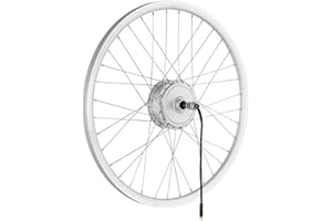 windmeile | E-Bike ruota posteriore con motore a mozzo, a raggi, argento, 20''/26''/28'', 36V/48V, 250W/500W, E-Bike, bici elettrica
