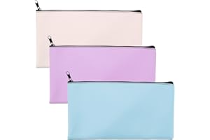 Fyihoxi 3 Stück Geldtasche mit Reißverschluss, Geldtaschen Banktasche 28,5 * 15,5cm, Dokumententasche Geldbeutel, Banktasche Bankmappe Kunstleder Set für Business Haushalt Schule