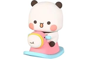 ‎QUIXOTICAL Quixotical Bubu Dudu Panda Wackelfigur Set, Kawaii Auto Deko Ornament, Personalisierte Panda Figuren für Kinder, Mädchen, Jungen, Büro und Desktop Geschenk, 1 oder 2 Stück erhältlich