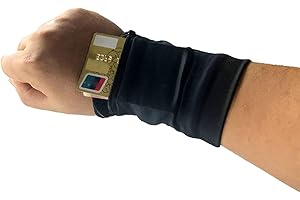 RetroFun Sport Wrist Pocket Pouch, Running Gym Bag Wallet, Handyhalter Wrist Support Wrist Bag Schweißband zum Radfahren von Handykarten