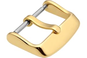 WOCCI Cinturino di Ricambio Fibbia, Acciaio Inossidabile, Scelta di Colore e Dimensione