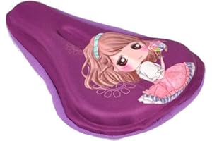 'AISHEMI Soft Child Bike Saddle Gel Seat Cushion Pad Breathable Cycling Kids Bicycle Saddle Cover 9''x6'' for Most Children Bicycle Tricycle Banlance Bike (Pink)'