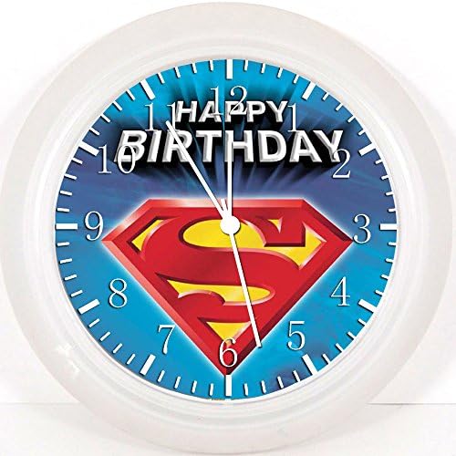 Superman Happy Birthday Wall Clock 10" Nice Gift and Room Wall Decor E254