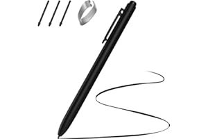 MoKo EMR Lápiz Óptico, Lápiz Stylus para Remarkable 2&1/Galaxy Tab&Book/BOOX/Wacom/Scribe, Lápiz Táctil con Borrador Digital para EMR Dispositivos, Rechazo de Palma y Detección de Inclinación, Negro