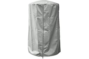 HTYG Cubierta para Calentador de Patio-Cubierta de Calentador de Mesa Redonda Impermeable con Cremallera-Tela Oxford- Cubierta de Calentador de Patio de Aire Libre-61 * 96.5cm (Gris)