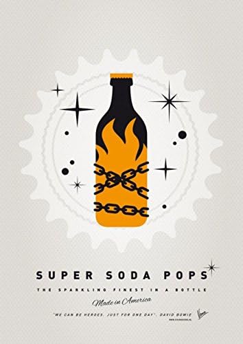 My SUPER SODA POPS Ghost Rider by Chungkong // Unique, Original Wall Art // 11.7 x 16.5 inches / 30 x 42cm // Framed and Ready To Hang // Custom Printed On 240gsm Premium Art Paper and Framed By Hand In a Beautiful Black Wooden Frame // Best Art For Home or Office // 100% Money Back Guarantee