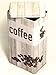 Produktbild Kaffee Coffee Pulver Dose Kaffeepulverdose Aufbewahrungsdose Küchendose Kaffee-Pulver-Dose Kaffeedose - grau Motiv: COFFEE, Kaffee-Bohnen mit Tasse