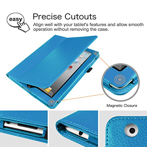 Fintie iPad 2 / 3 / 4 Hülle Case – Folio Slim Fit Kunstleder Schutzhülle Cover Tasche Etui mit Auto Schlaf / Wach Funktion für Apple iPad 2 / iPad 3 / iPad 4, Blau - 4