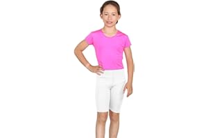 janisramone Girls Kids New Plain Stretchy Dance Gymnastics Sports PE School Game Summer Cycling Shorts Pants