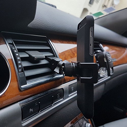TecHERE AF3 - Supporto Auto Smartphone Porta Telefono Cellulare Universale Bocchette Aerazione per iPhone X/8/8 Plus/7/6s/SE/5s, Samsung Galaxy S8/S7/S6, Huawei, LG, GPS e altri - Regolabile 360Â°