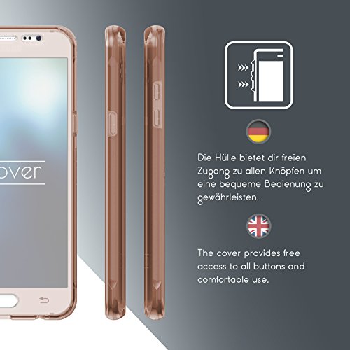 Urcover   Samsung Galaxy J7  Version 2016    Funda Carcasa Protectora 360 Grados   TPU en Rosa   Protecci  n Completa Case Cover Smartphone M  vil Accesorio