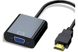 LBSC HDMI to VGA Adapter,1080P HDMI to VGA Converter (Male to Female) for Computer, Desktop, Laptop, PC, Monitor, Projector, HDTV, Chromebook, Raspberry Pi, Roku, Xbox and More (Black-1pcs)