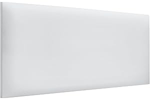 DHOME Cabecero de Polipiel o Tela AQUALINE Liso cabeceros Cabezal tapizado Cama Lujo (Polipiel A.Blanco, 90cm (Camas 70/80/90))
