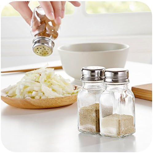 fjsajuf The glass to taste the salt tank tank topping the tank, the box kitchen supplies sauce bottle topping the seasoning jars