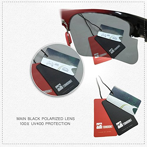 Radbrille, TOMOUNT Fahrradbrille Sonnenbrille mit 5 Wechselgläsern Sportbrille für Radfahrer + Gürteltasche , ideale UV400 Brille für Radsport - 7