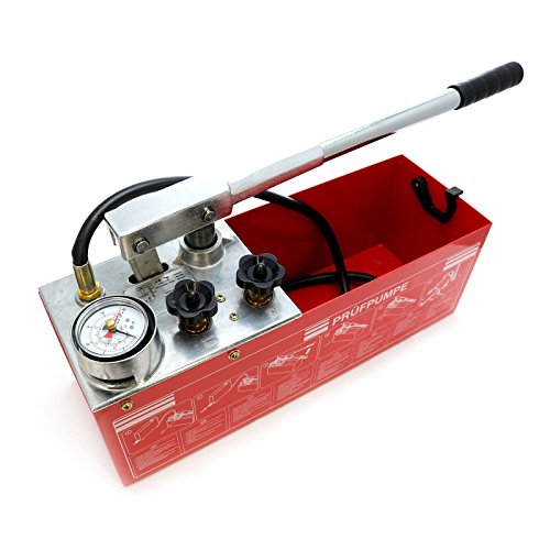 Abdrückpumpe bis 50 bar Druck und 45ml Hubmenge – 12 Liter Druckprüfpumpe Prüfpumpe Testpumpe - 4