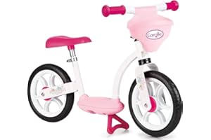 Smoby - Corolle - Draisienne Confort - Vélo Enfant Léger avec Béquille - Selle Réglable - Roues Adhérentes et Silencieuses - Porte Poupon Intégré - Légère - A Partir de 2 Ans