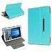 Produktbild Universal Tablet Tasche Schutz Hülle 10-10.1 Zoll Tablet Schutzhülle Tab Case Cover Farbauswahl Standfunktion , Farben:Türkis, Tablet Modell für:Ninetec Platinum 10