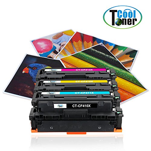 4 Pack Cool Toner kompatibel toner fuer CF410X CF411X CF412X CF413X 410X XL fuer HP LaserJet Pro MFP M477 M477fdw M477fdn M477fnw M377dw,HP LaserJet Pro MFP M452 M452dw M452nw M452dn - 2