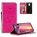 Produktbild HMTECH Huawei Mate 20 Lite Hülle Nettes reizendes Lächeln Cat Prägung Flip Bookstyle Wallet Tasche Brieftasche Standfunktion Karten Slot Etui Case für Huawei Mate 20 Lite Rose Smile Cat