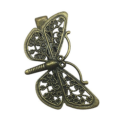 6ST Verschiedene Vintage Haarspange Haarnadel Schmetterling Libelle Blume Feder - 9