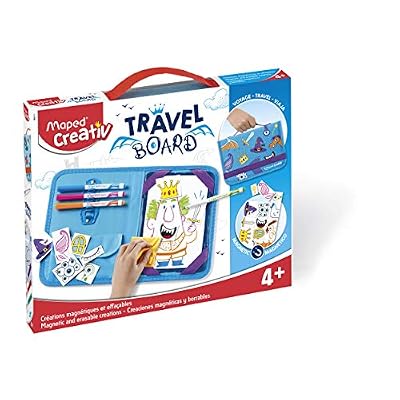 MAPED Creativ - Valisette Ardoise Dessin Magnétique - Loisirs Créatifs enfants - Chevaliers/Princesses