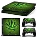 Produktbild DOTBUY PS4 Skin Aufkleber Sticker Design Folie schützende Haut Schale für Sony Playstation 4 Konsole und 2 Dualshock Controller (Green Leaf)