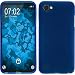 Produktbild PhoneNatic Case für LG Q6 Hülle Silikon blau matt + 2 Schutzfolien