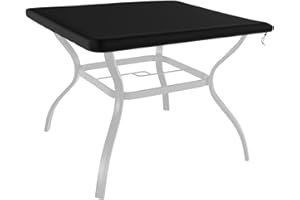 Roadtime Cubierta de Mesa de jardín, Cubierta de Mesa de Patio, Tela Oxford 420D Impermeable, Cubierta de Mesa para Exteriores, para Uso en Exteriores e Interiores (Cuadrado 110 x 110 x 16 cm)