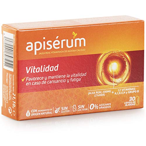 30 cápsulas multivitamínicas Apisérum Vitalidad con Jalea Real por 7,31€ (en compra recurrente)