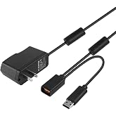 VSEER Kinect USB AC Adapt&ouml;r&uuml; G&uuml;&ccedil; Kaynağı Kablosu Yedek Adapt&ouml;r&uuml; Mircosoft Xbox 360 Kinect Sens&ouml;r Sistemi i&ccedil;in, Siyah
