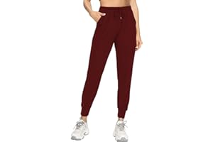 EUHOM Jogginghose Damen Sporthose Lang High Waist Sweathose Freizeithosen mit Taschen Kordelzug Trainingshose Yoga Hosen Lounge Pants Damen Jogger