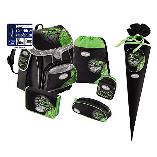 Preisvergleich Produktbild Sammies Premium - Schulranzen Set 5 tlg. + kostenlose Schultüte - Green Mamba