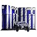 Produktbild Flagge Griechenland, Winken, Designfolie Sticker Skin Aufkleber Schutzfolie mit Farbenfrohem Design für Playstation 4 CUH 1200
