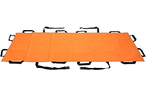 ‎SOCOBETA Stretcher Cloth 12 Handle Folding Stretcher Einfache Weiche Tragbare Transporteinheit für Notfallarbeiten