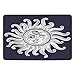 Produktbild ewtretr Sun and Moon Love and Romance in Sky Eclipse at Midnight Themed Folk Elements Vintage Dark Blue White Indoor Outdoor Mat Rug Soft Comfort Flannel