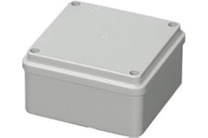 Patabit Scatola Derivazione Esterna in Plastica Pareti Lisce, Quadrata 100x100 | Scatola Stagna Elettrica Da Esterno | Cassetta Elettrica Da Parete Impermeabile Di Giunzione Box In Plastica